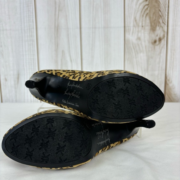 Kardashian Kollection Heels Fabric Leopard Print Stiletto Dressy Shoes Size 9.5 - Picture 9 of 16